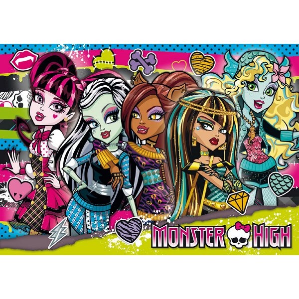 Puzzle 500 pièces - Monster High : Entre filles - Clementoni-30119