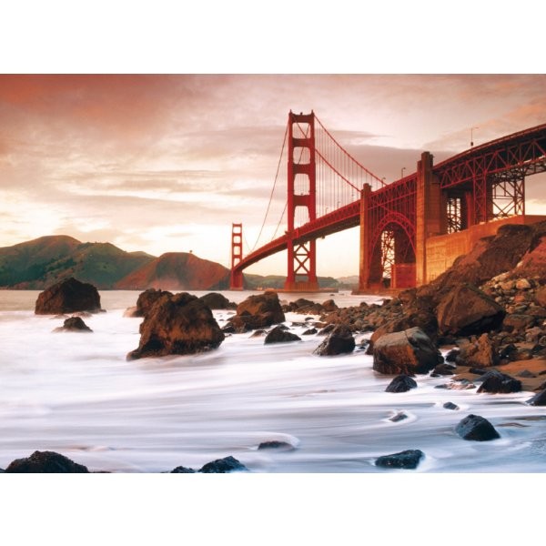 Puzzle 500 pièces - San Francisco : Au pied du Golden Gate - Clementoni-30105