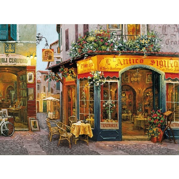 Puzzle 500 pièces - Victor Shvaiko : Restaurant L'Antico Sigillo - Clementoni-30104
