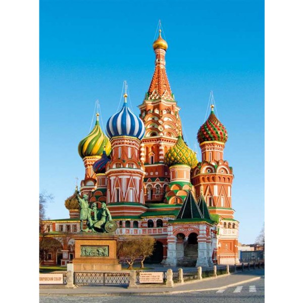 Puzzle 500 pièces : Cathédrale Saint-Basile, Moscou - Clementoni-30555