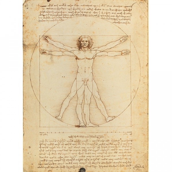 Puzzle 500 pièces : Léonard de Vinci : l'Homme de Vitruve - Clementoni-35001