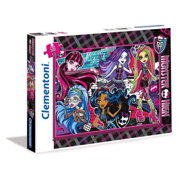 Puzzle 500 pièces : Monster High : Positivement électrifiant - Clementoni-30332