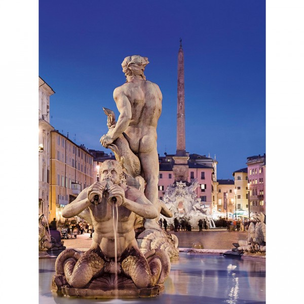 Puzzle 500 pièces : Piazza Navona, Rome - Clementoni-30445