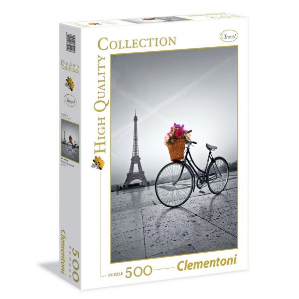 Puzzle 500 pièces : Promenade romantique à Paris - Clementoni-35014