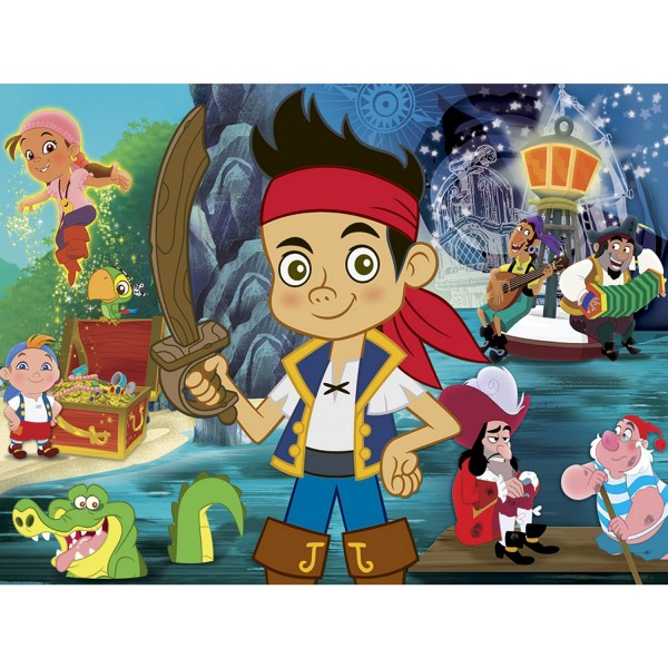 Puzzle 60 pièces : Jake et les pirates du pays imaginaire - Clementoni-26875