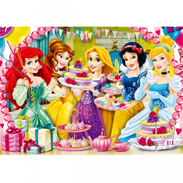 Puzzle 60 pièces : Princesses Disney : Joyeux anniversaire ! - Clementoni-26911