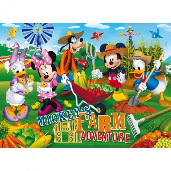 Puzzle 60 pièces maxi - Mickey et ses amis : Bienvenue à la ferme - Clementoni-26736