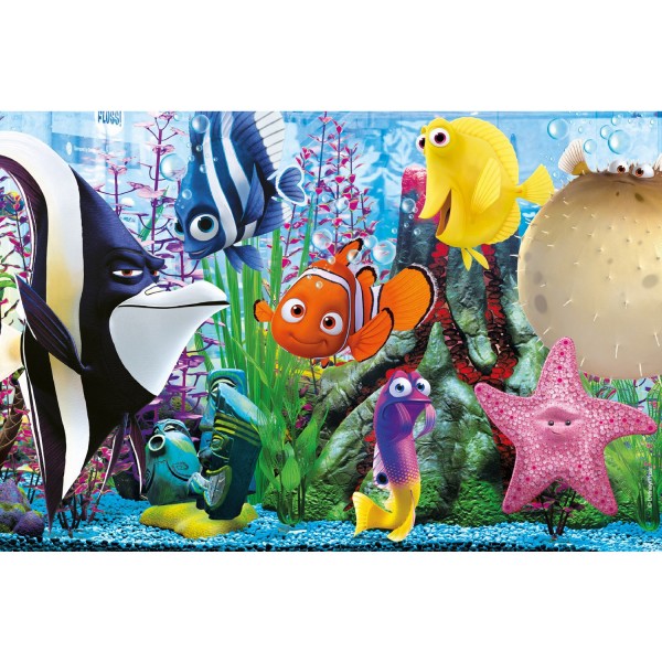 Puzzle cadre 15 pièces : Le monde de Nemo : Les amis de l'aquarium - Clementoni-22223-4