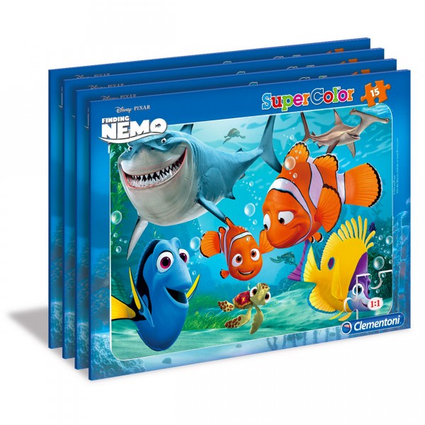 Puzzle cadre 15 pièces : Le monde de Nemo : Tel père tel fils - Clementoni-22223-3