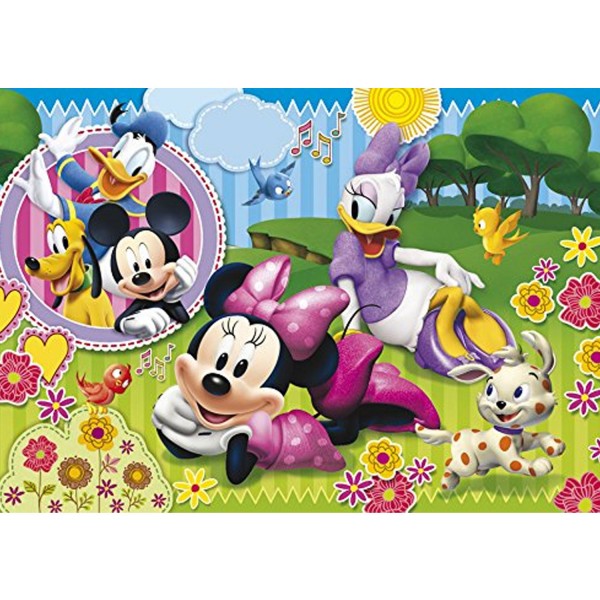 Puzzle cadre 15 pièces : Minnie et Daisy au calme de la prairie - Clementoni-22074-22219-2