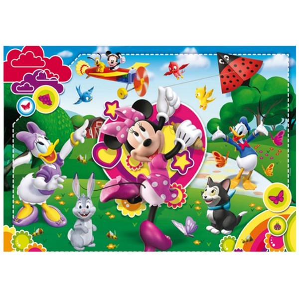 Puzzle cadre 15 pièces : Minnie et ses amis activités de plein-air - Clementoni-22074-22219-3