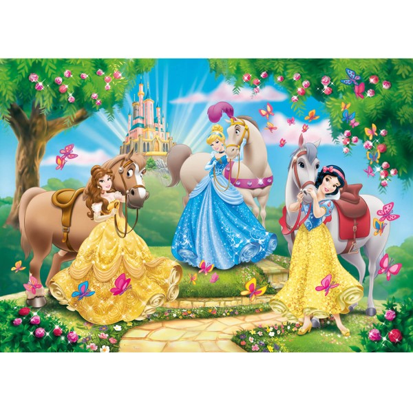 Puzzle cadre 15 pièces : Princesses Disney et leurs chevaux - Clementoni-22074-22220-2