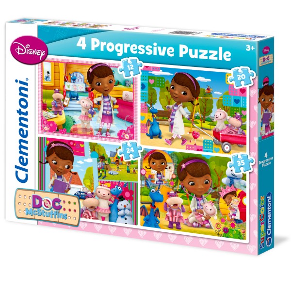 Puzzles de 12 à 35 pièces : 4 puzzles : Docteur la peluche - Clementoni-21506