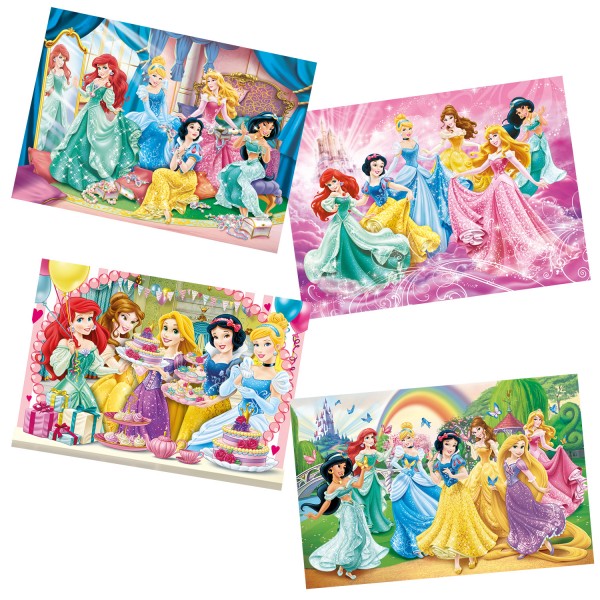 Puzzles de 12 à 35 pièces : 4 puzzles : Princesses Disney - Clementoni-21503