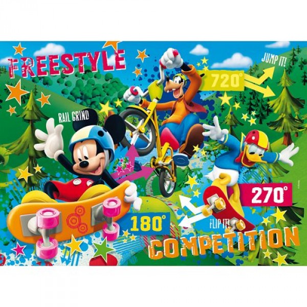 Puzzle 40 pièces - Puzzle de sol : Mickey et ses amis - Clementoni-25436