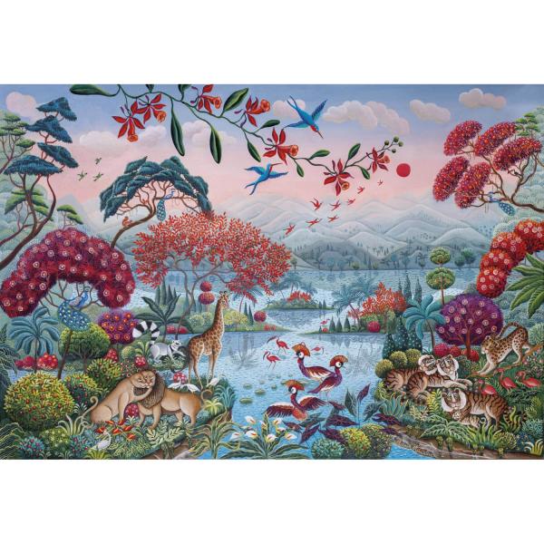 Puzzle 2000 pièces : La jungle paisible - Clementoni-32571