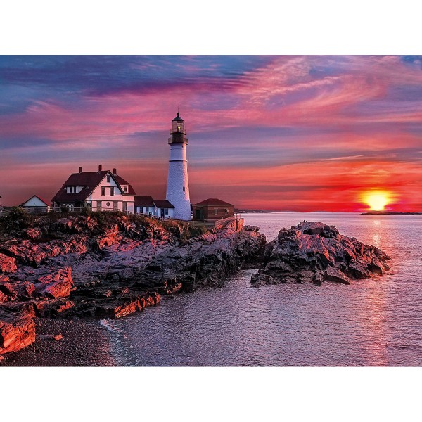 500 Teile Puzzle: Portland Lighthouse - Clementoni-35049