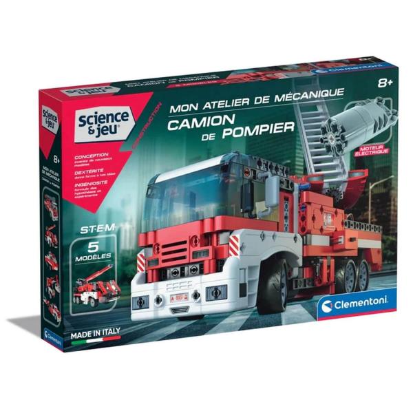 Science & Jeu : Mon atelier de mécanique : Camion de pompier - Clementoni-52663
