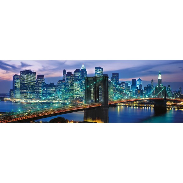1000 pieces panoramic jigsaw puzzle: New York Brooklyn Bridge - Clementoni-39434