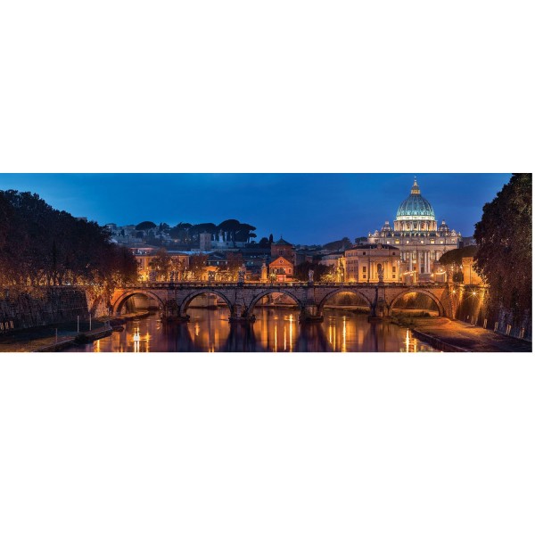 Puzzle 1000 pièces Panoramique : Rome - Clementoni-39437