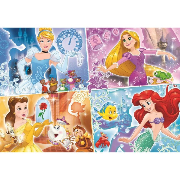 Puzzle 180 pièces Supercolor : Princesses Disney - Clementoni-29294
