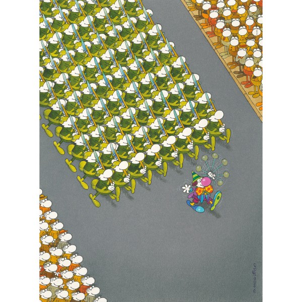 500 Teile Puzzle: Die Parade, Mordillo - Clementoni-35078