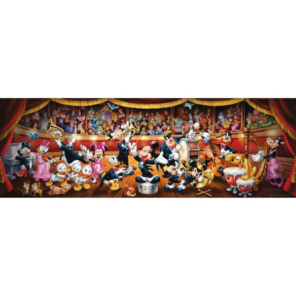1000 Teile Panorama-Puzzle: Disney Orchestra - Clementoni-39445
