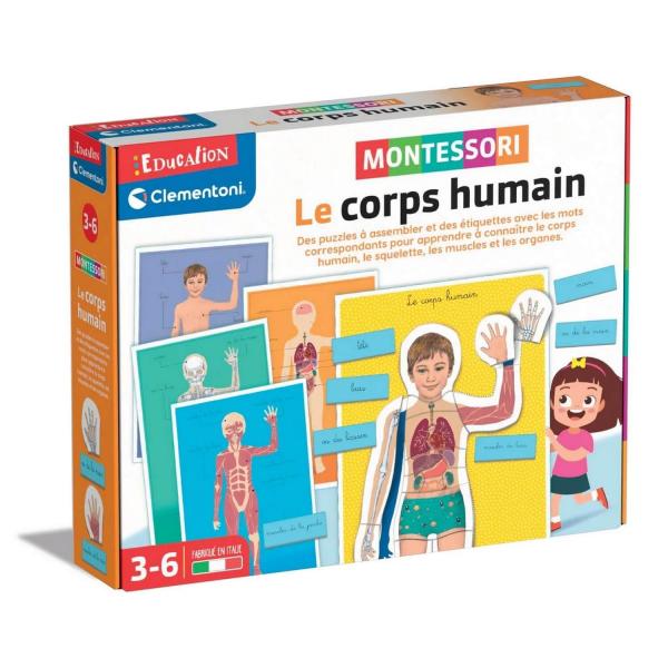 Coffret Le corps humain - Montessori - Clementoni-52611