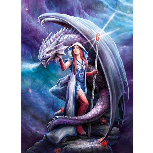 Puzzle 1000 pièces : Dragon Mage, Anne Stokes - Clementoni-39525