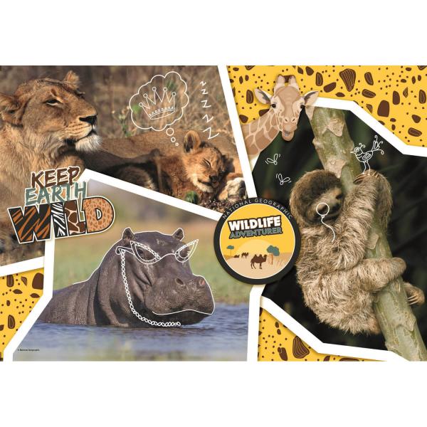 Puzzle 104 pièces : National Geographic Kids : Sauvage - Clementoni-27143
