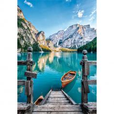 Puzzle 500 pièces + poster : Lac de Braies