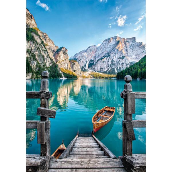 Puzzle 500 pièces + poster : Lac de Braies - Clementoni-35538