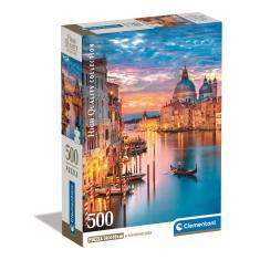 Puzzle 500 pièces + poster : Venise Illuminé