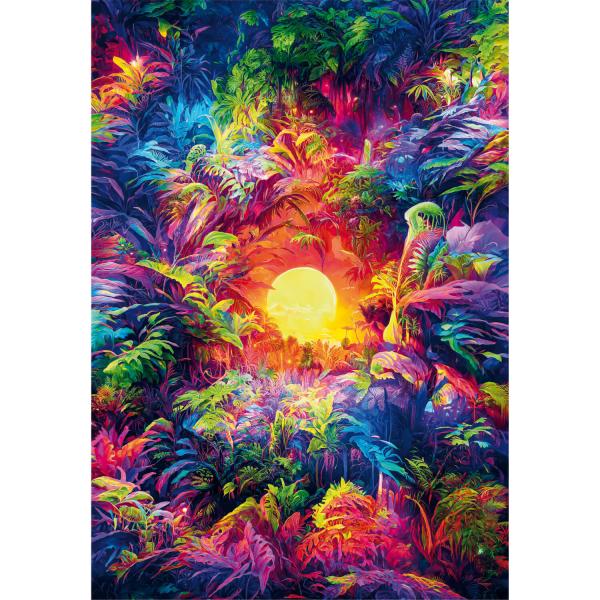 Puzzle 500 pièces + poster : Colorboom - Jungle Psychédélique - Clementoni-35530