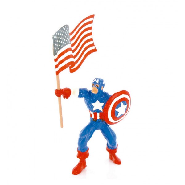 Figurine Marvel : Captain America avec drapeau - Comansi-BC96012