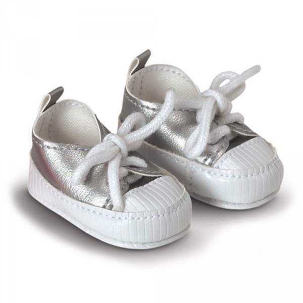 Chaussures pour poupée 36 cm Mademoiselle Corolle : Tennis argentées - Corolle-Y5463-Argent