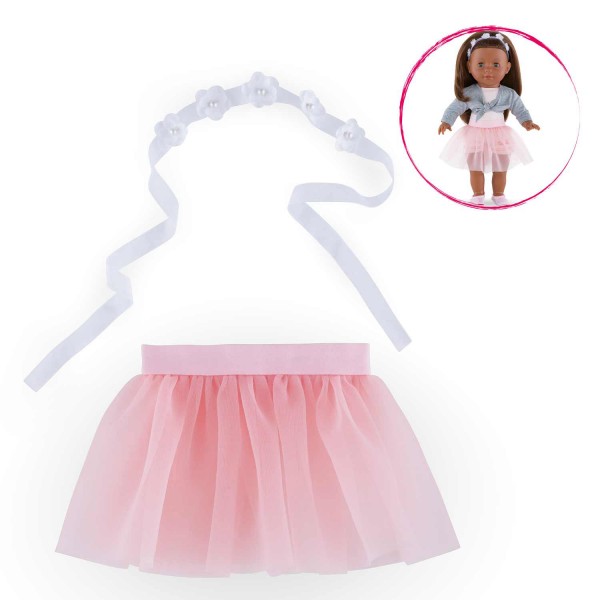 Vêtement pour poupée 36 cm ma Corolle : Tutu rose et bandeau à fleurs - Corolle-FCC05