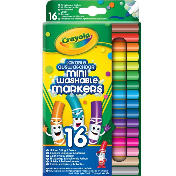 16 Mini feutres à dessiner - Crayola-58-5055-E-000