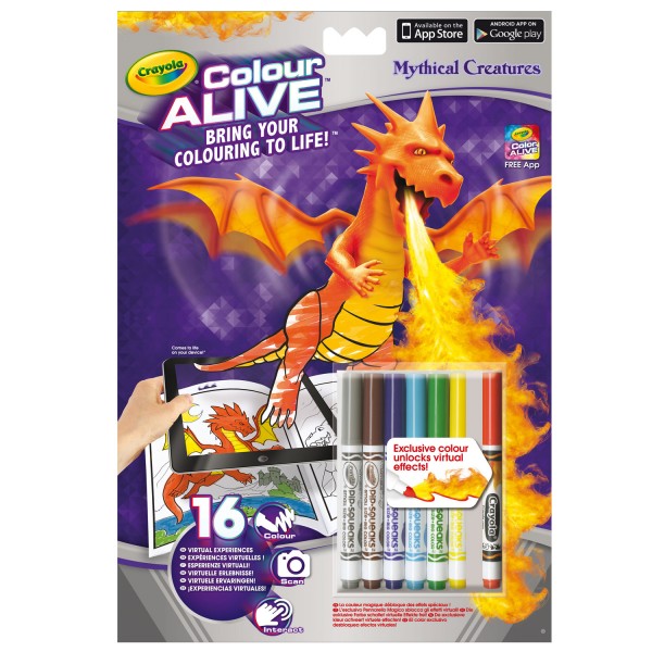 Coloriages Colour Alive : Créatures mythiques - Crayola-95-1051-E-000