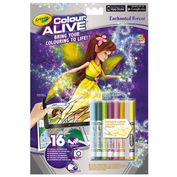 Coloriages Colour Alive : Forêt enchantée - Crayola-95-1050-E-000