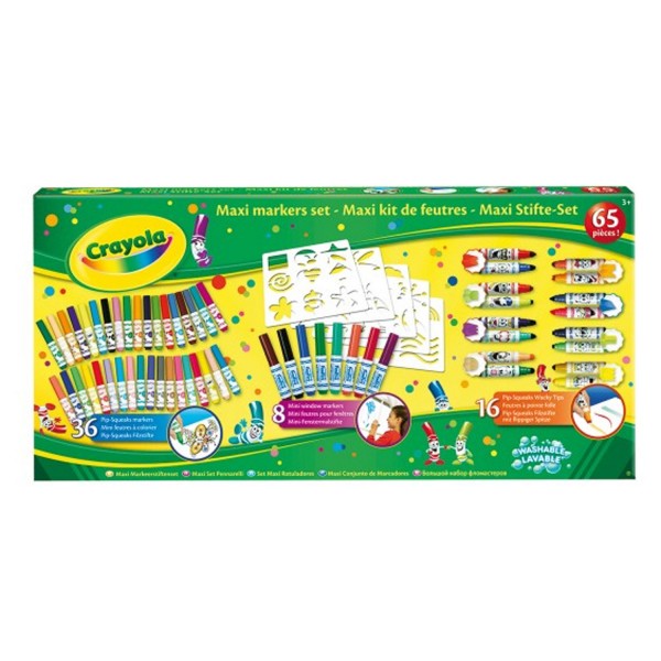 Crayons feutre crayola : Boite de 60 feutres et accessoires - Crayola-58-1301-E-000