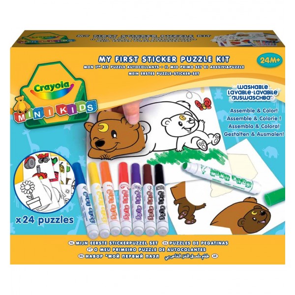 Kit autocollants Mini Kids : Mon premier puzzle autocollant - Crayola-81-8113-U-000