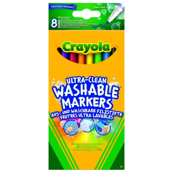 Lot de 8 feutres à dessiner ultra lavables - Crayola-58-8330-E-000