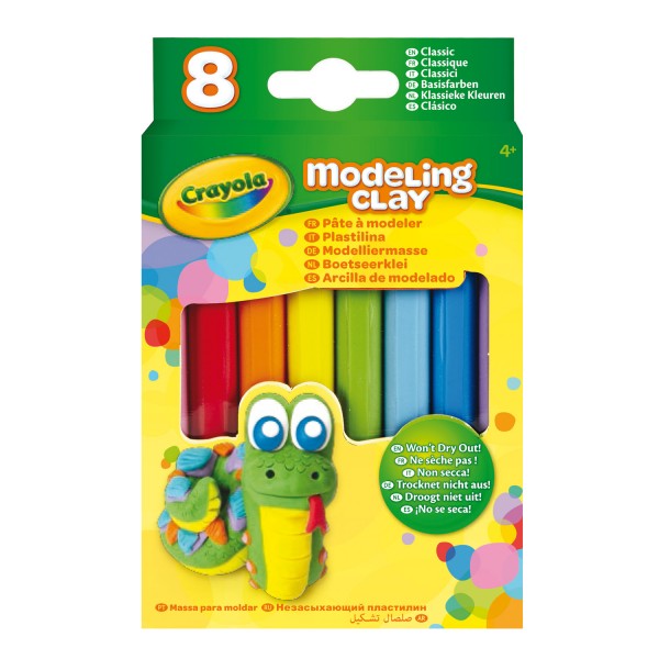Pâte à modeler : 8 bâtons couleurs classiques - Crayola-57-0312-E-000