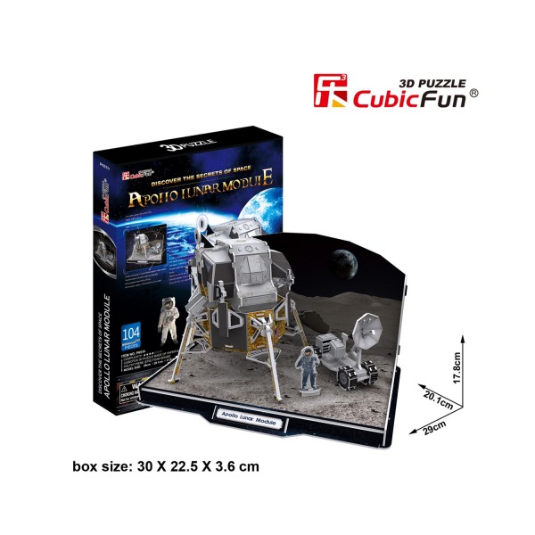 Puzzle 3D 104 pièces : Apollo Lunar Module - Cubic-79320