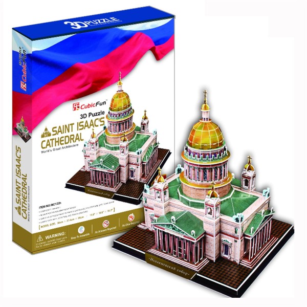 Puzzle 3D 105 pièces : Cathédrale Saint Isaacs, Russie - Cubic-79023
