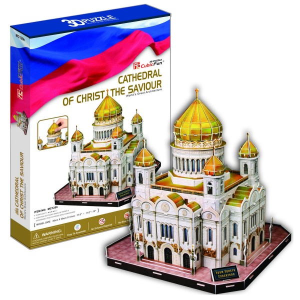 Puzzle 3D 127 pièces : Cathédrale du Christ-Sauveur, Moscou - Cubic-79024