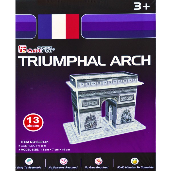 Puzzle 3D 13 pièces : L'Arc de Triomphe - Cubic-71499