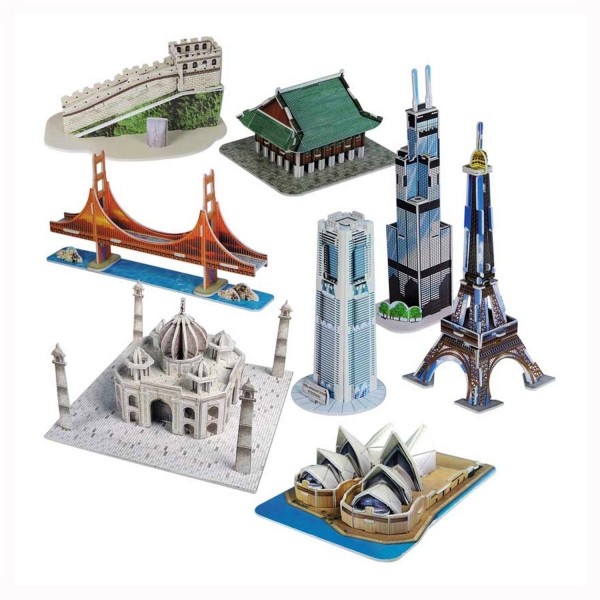 Puzzle 3D 155 pièces : Les plus beaux monuments du monde Série 2 - Cubic-78190