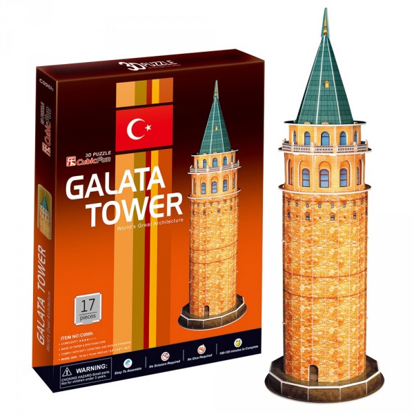 Puzzle 3D 17 pièces : Tour de Galata, Turquie - Cubic-77755